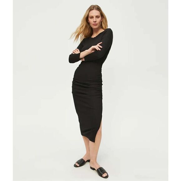 New. Michael Stars black ruched dress. 2X. Retails $129 - Picture 6 of 12
